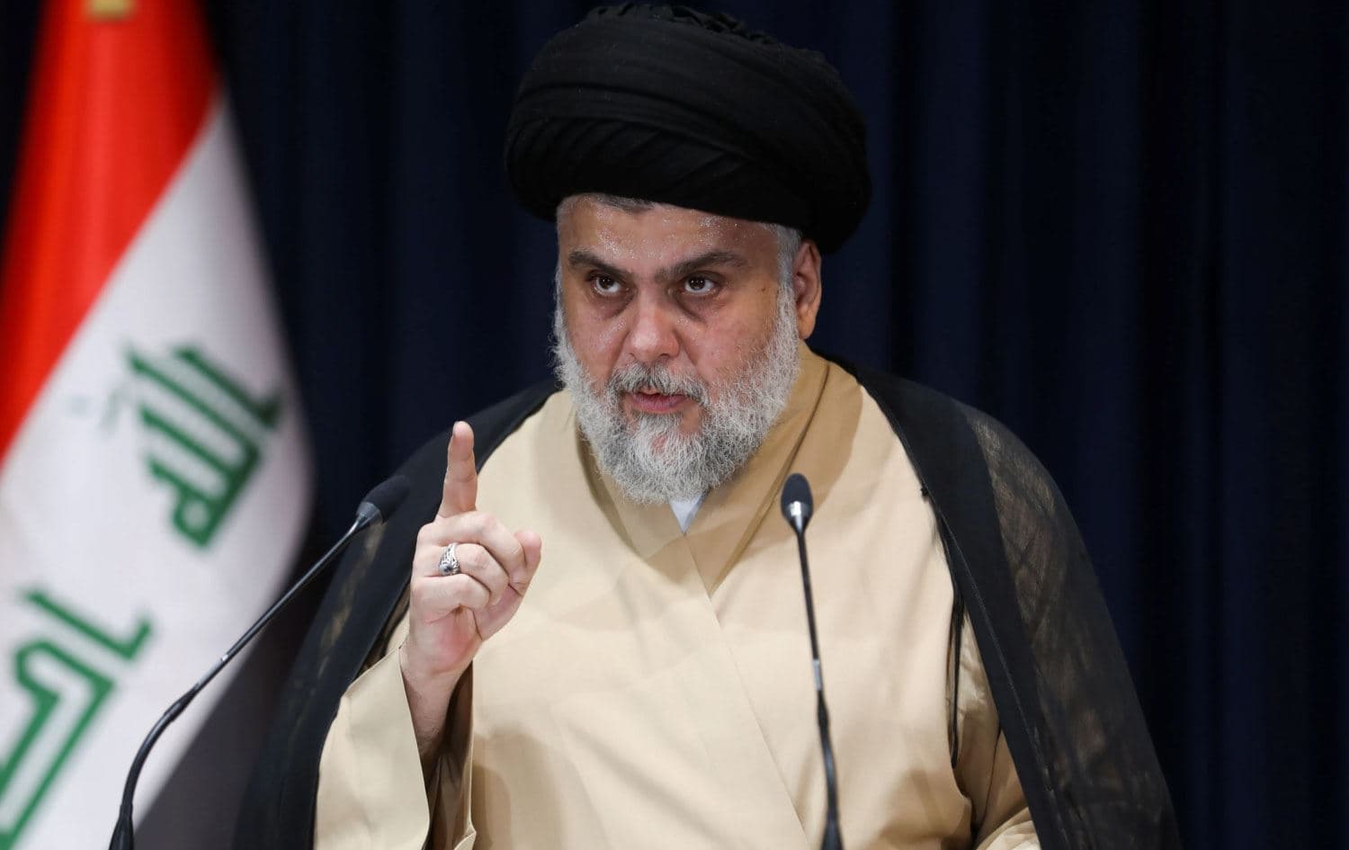 Shiite cleric Muqtada al-Sadr on Tuesday warned Turkey after a new military operation in Duhok on April 18, 2022. Photo: INA