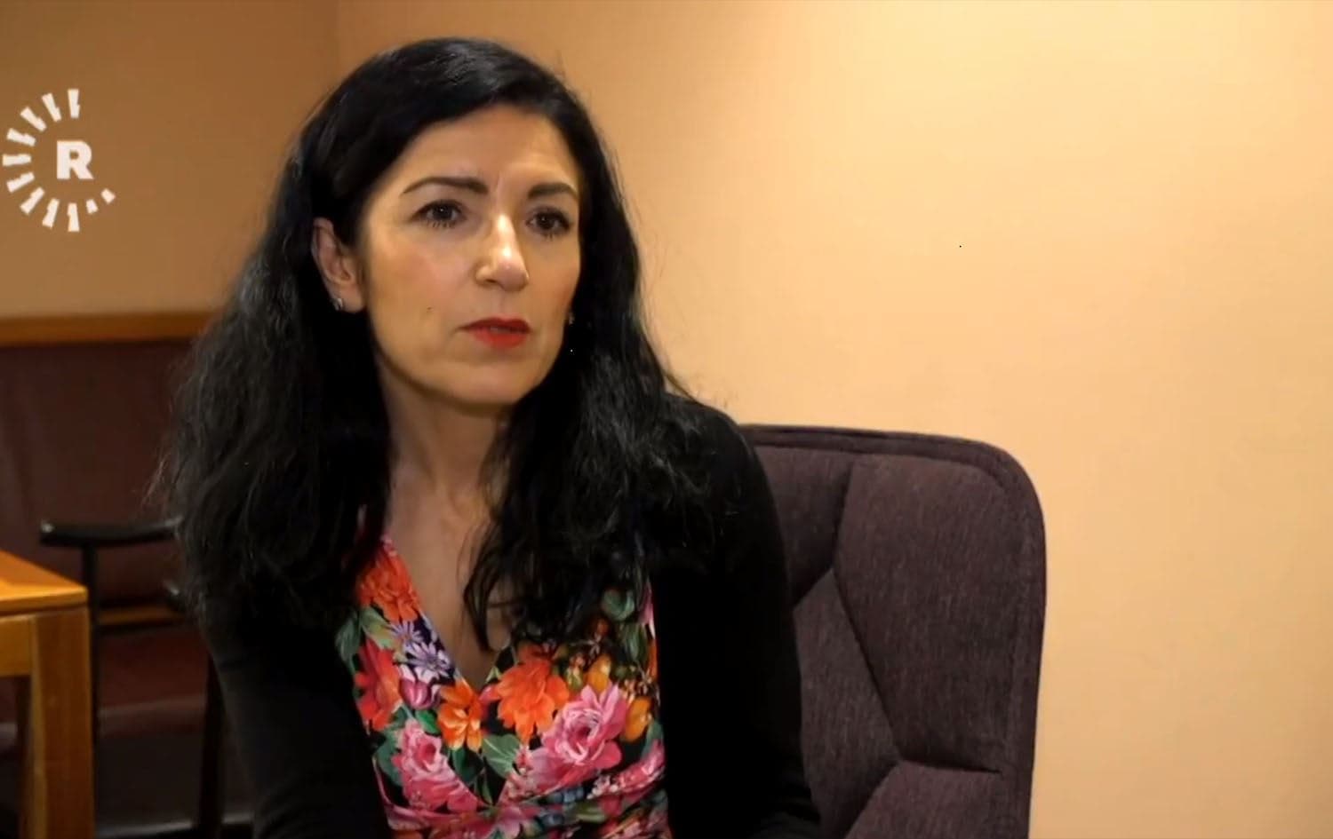Swedish-Kurdish MP Amineh Kakabaveh speaking to Rudaw on May 31, 2022. Photo: screenshot/Rudaw