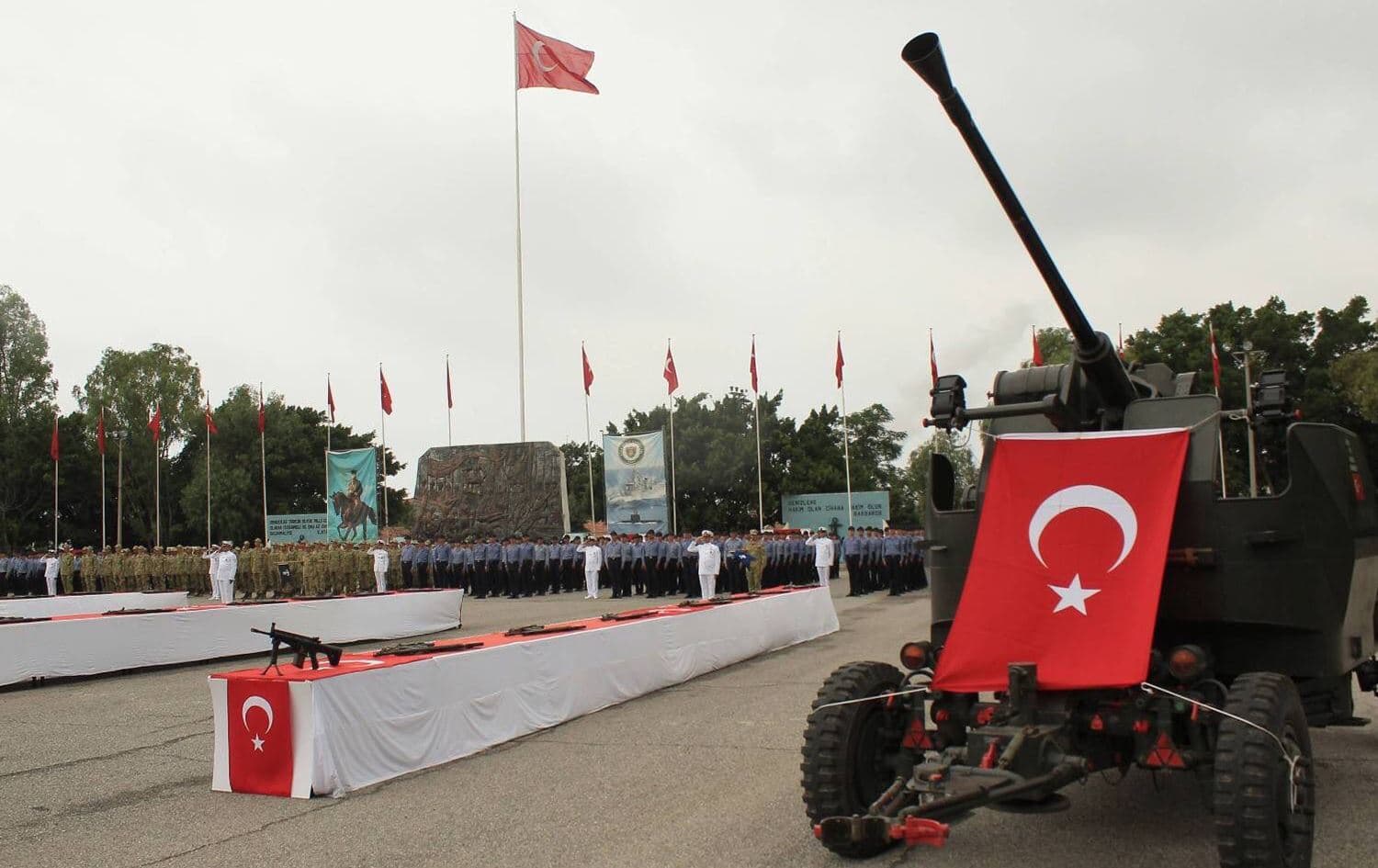 The oath ceremony of those doing their military service in the Turkish Naval Forces Command, held at the Marine Private Training Regiment Command in May, 2022. Photo: Turkish Ministry of Defense/Twitter