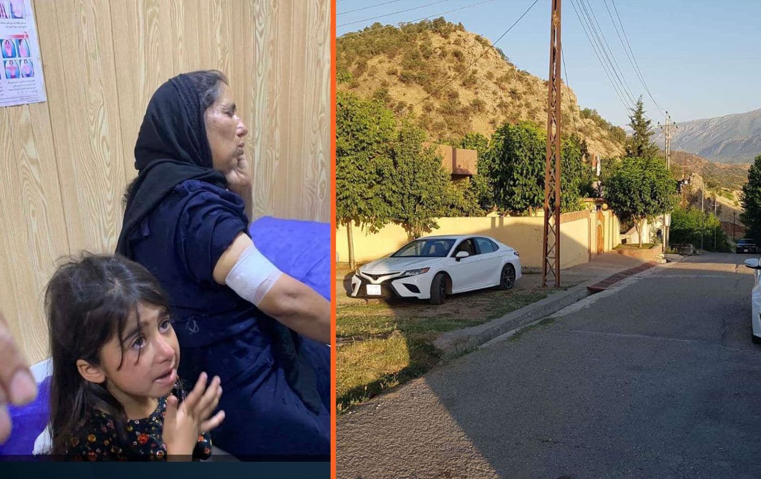 From left: one of the injured women, and Kesta village. Date: June 17, 2022. Photos: submitted 