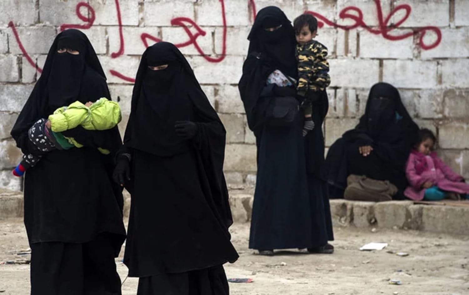 Displaced women and children at the notorious al-Hol camp. File photo: AFP 