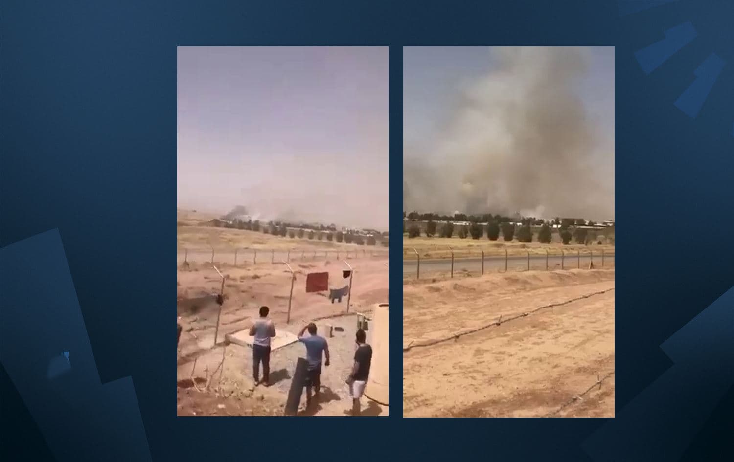 Scenes from the attack on Dana Gas' Khor Mor field in Slemani's Chamchamal on June 24, 2022. Photos: screenshot/submitted video 