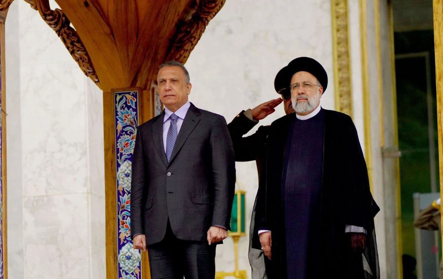 Iraqi Prime Minister Mustafa al-Kadhimi was welcomed by Iranian President Ebrahim Raisi in Tehran on June 26, 2022. Photo: PM Kadhimi's office 