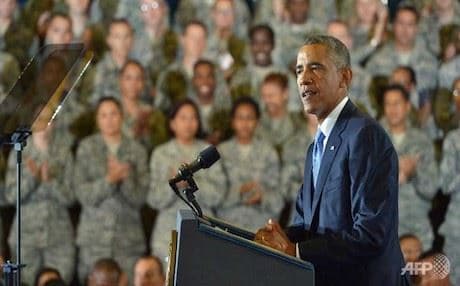 “I will not commit you and the rest of our armed forces to fighting another ground war in Iraq,” Obama told US troops at a base in Florida. Photo: AFP