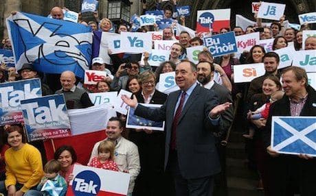 All eyes are on Scotland today as the nation heads to the polls for a historic vote on independence. Photo: AP