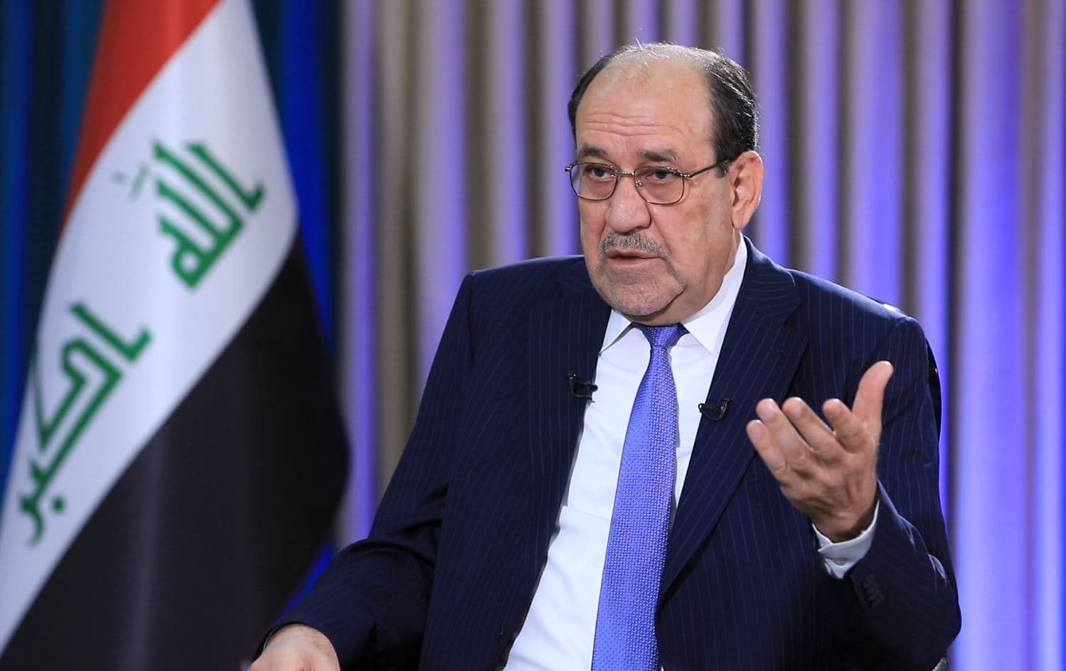 Leader of the State of Law Coalition Nouri al-Maliki. Photo: Afaq TV