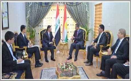 The Chinese delegation in talks with Kurdish officials. Photo: KRG