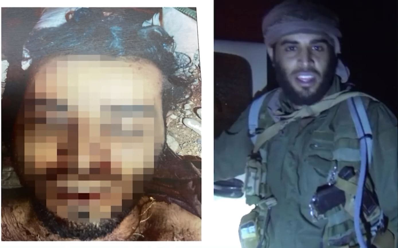 Hachim Mohammed Rasheed Rabi’ al-Ashaqi before and after his death. Photo: handout/KRSC