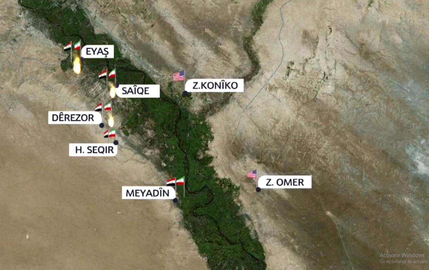 Amerîkayê êrîşên xwe yên li dijî çekdarên Îranê zêdetir kiriye