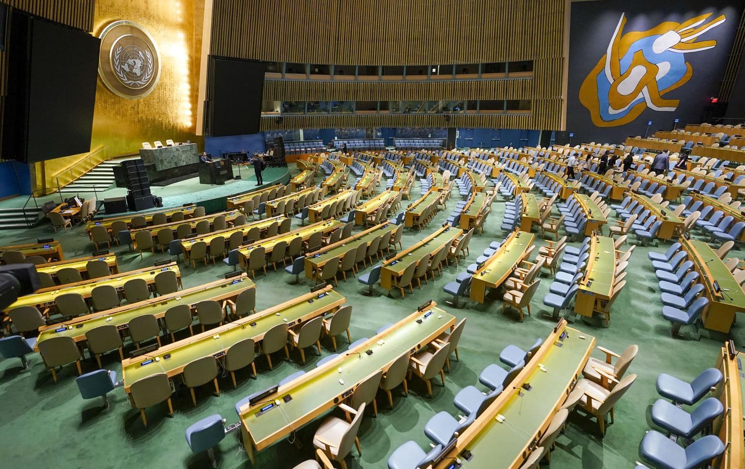 The General Assembly Hall at the UN headquarters in New York City. Photo: AP