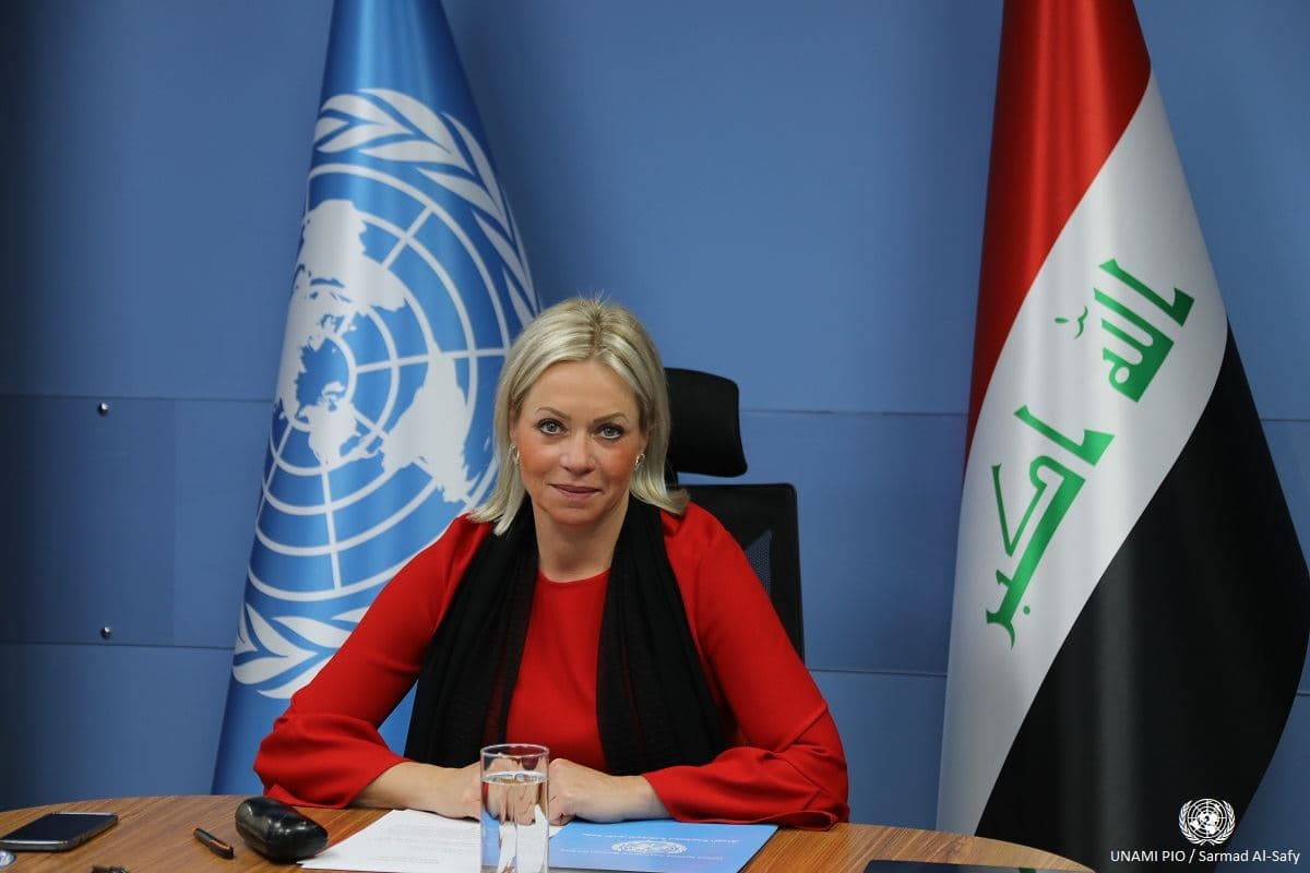 The head of the United Nations Assistance Mission for Iraq (UNAMI) Chief Jeanine Hennis-Plasschaert addresses the UN Security Council on October 4, 2022. Photo: UNAMI