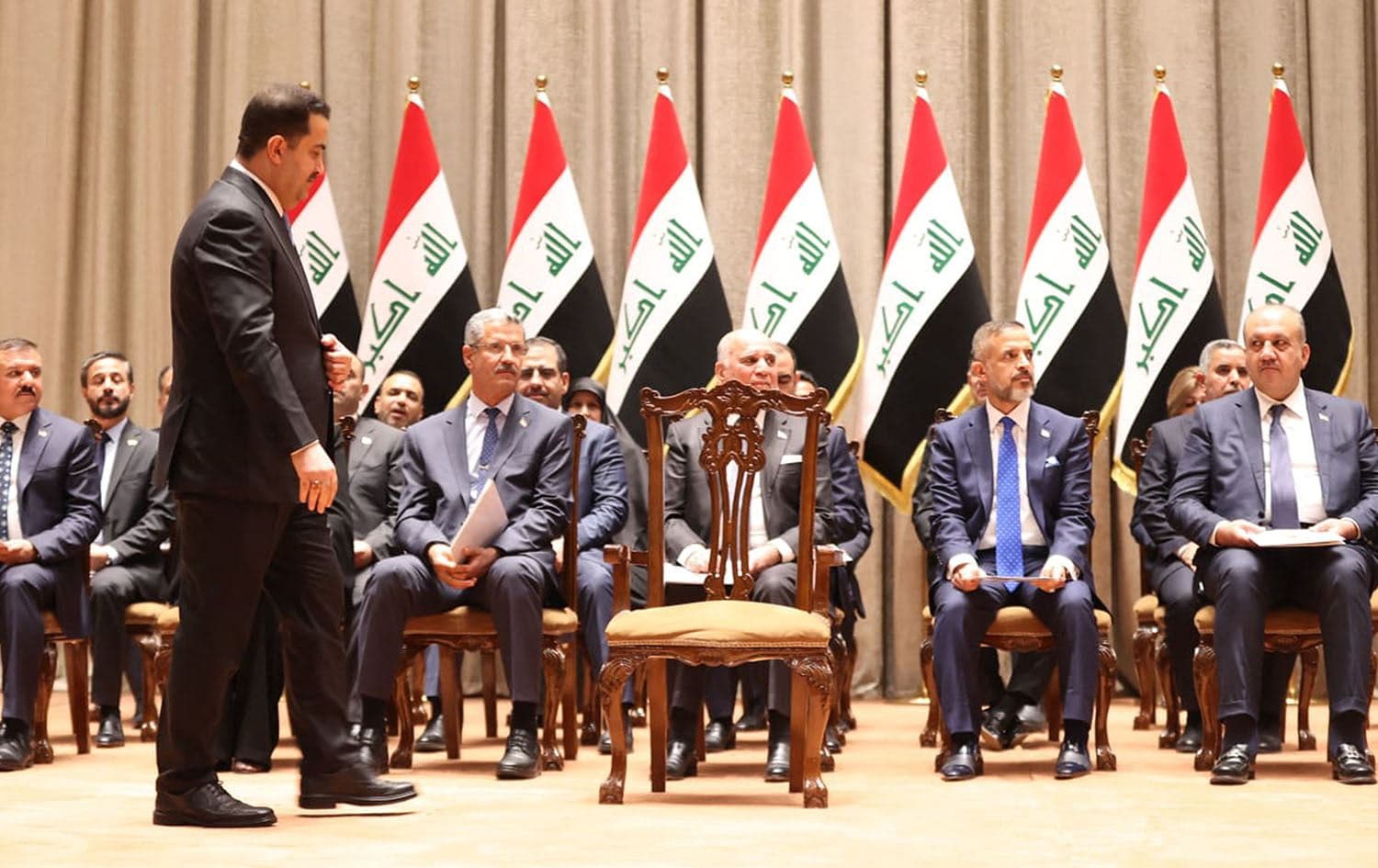 Prime Minister Mohammed Shia al-Sudani at the parliament during a confidence vote on his new government, on October 27, 2022. Photo: Iraqi parliament