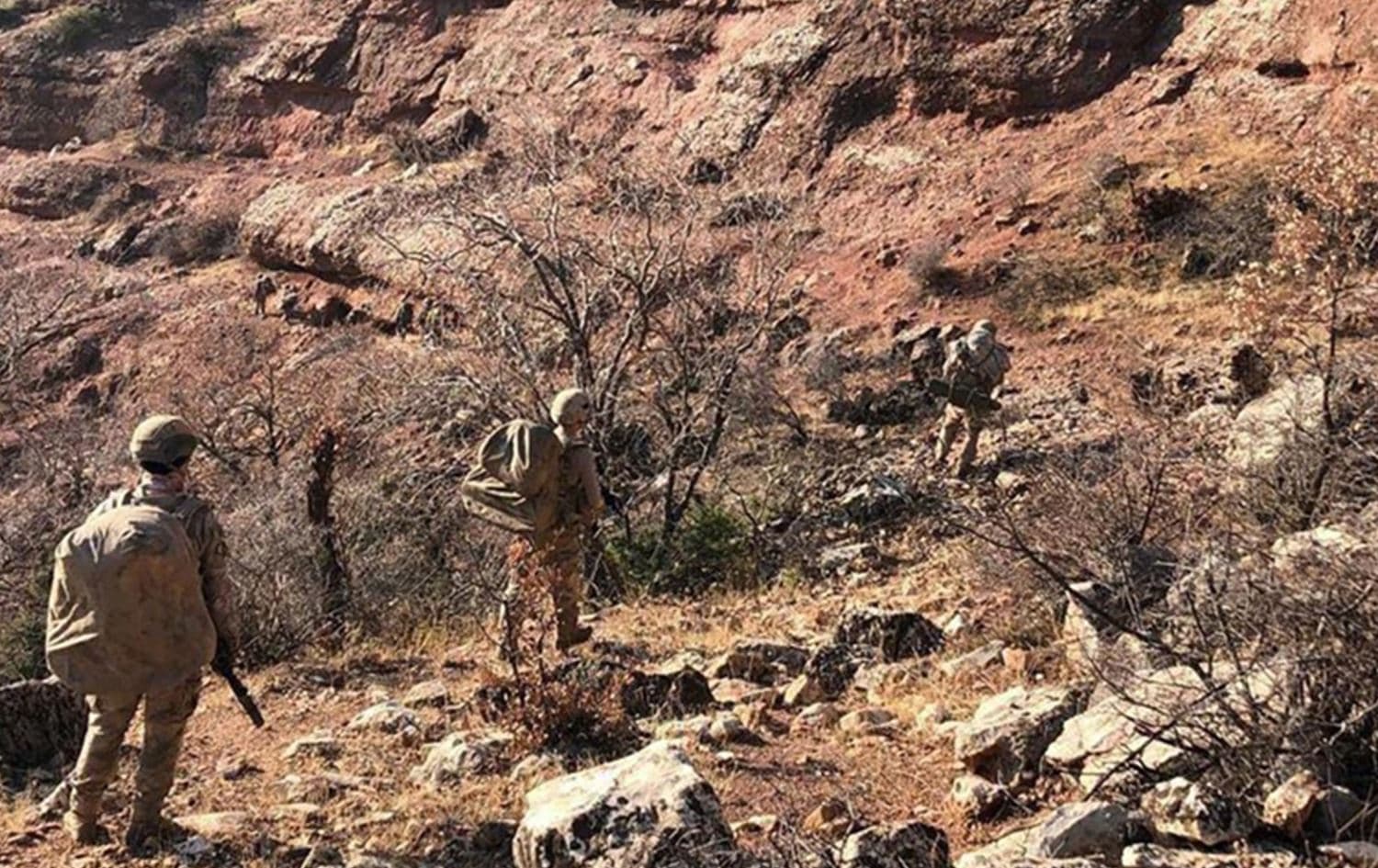 Turkish security forces during the anti-PKK operation in Batman on January 7, 2023. Photo: AA