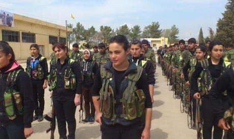 The YPG has a large number of female fighters in its force. Photo Flickr/Free Kurdistan.