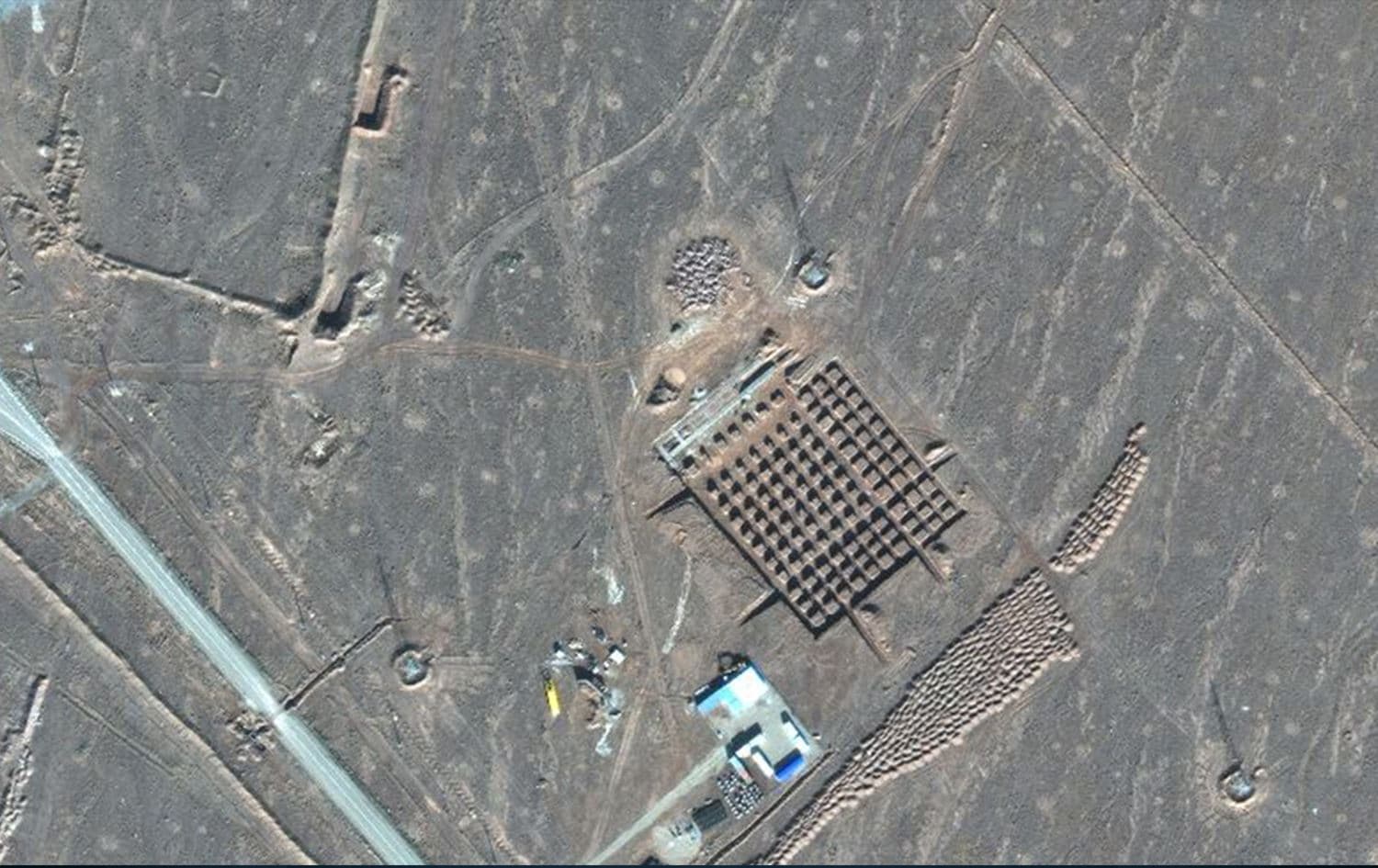 Iran's Fordow Fuel Enrichment Plant, northeast of the city of Qom, seen in a satellite image on December 11, 2020. Photo: Maxar Technologies