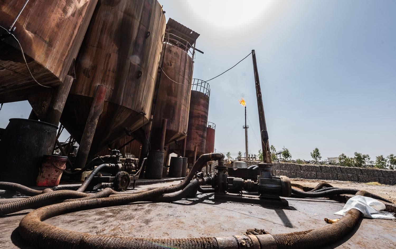 An oil refinery in Erbil on June 16, 2020. Photo: Bilind T. Abdullah