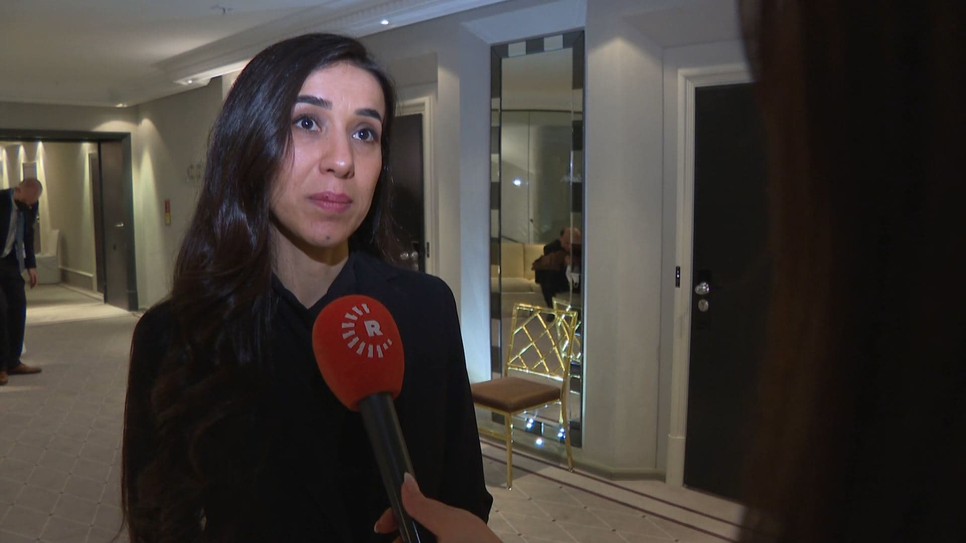 Nadia Murad speaking to Rudaw 