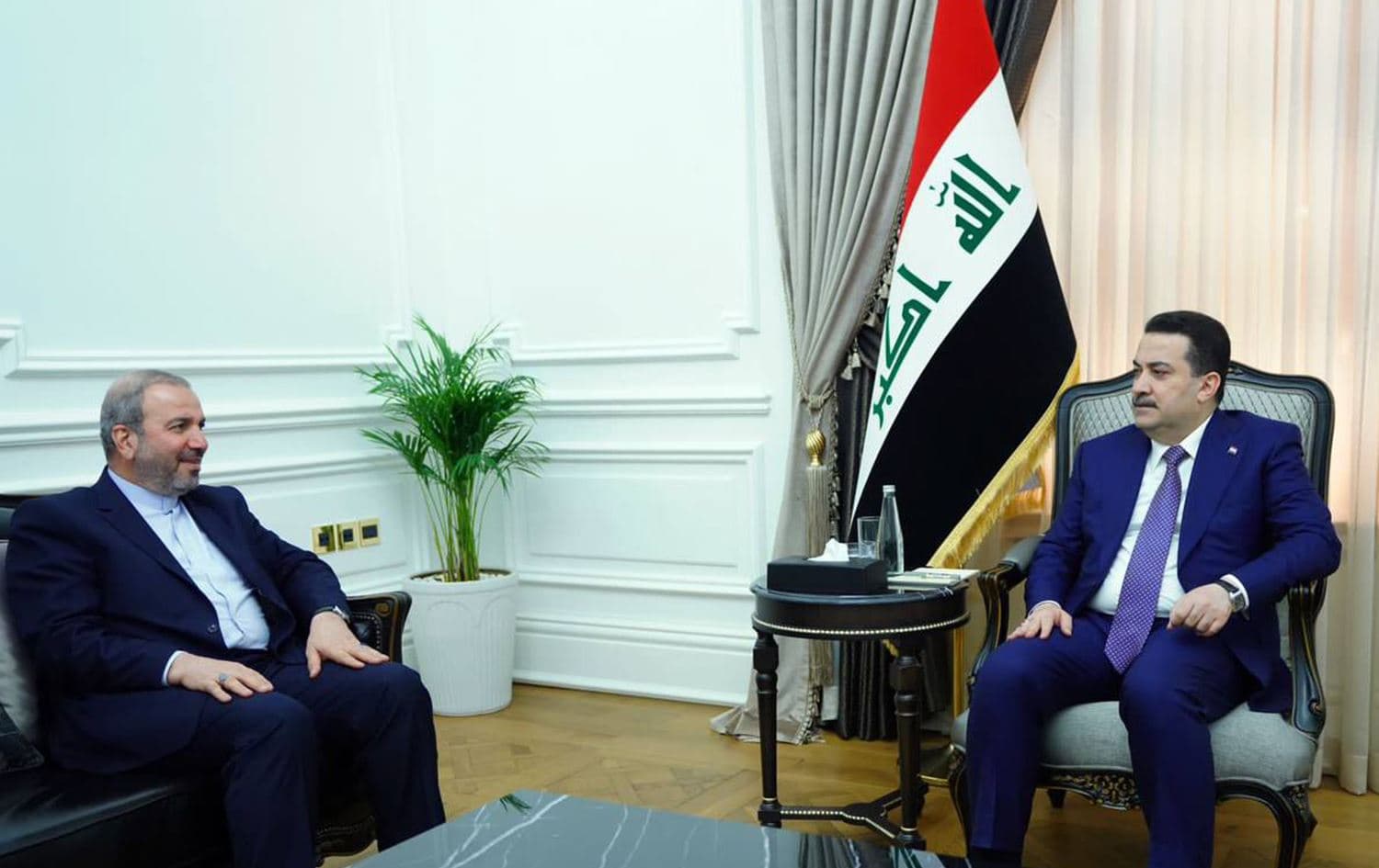 Iran’s ambassador to Iraq Mohammad Kazem Al-e Sadeq met with Iraqi Prime Minister Mohammed Shia’ al-Sudani in Baghdad on March 12, 2023. Photo: PM Sudani's office