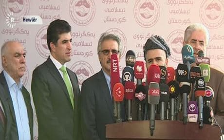 Kurdish political leaders announce they will send five cabinet members to Baghdad.
