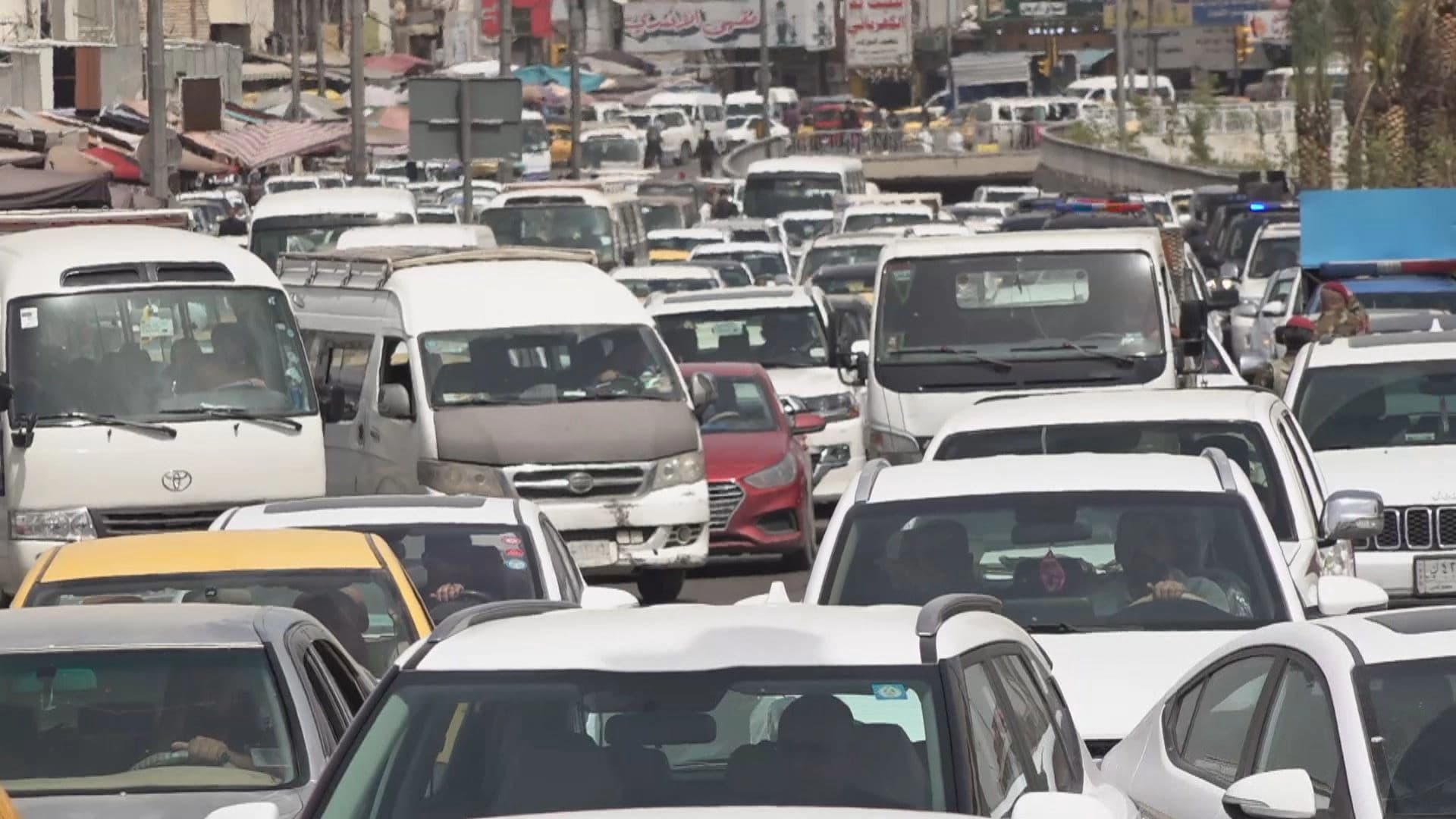 Traffic jam in Baghdad in April 2023. Photo: Rudaw 