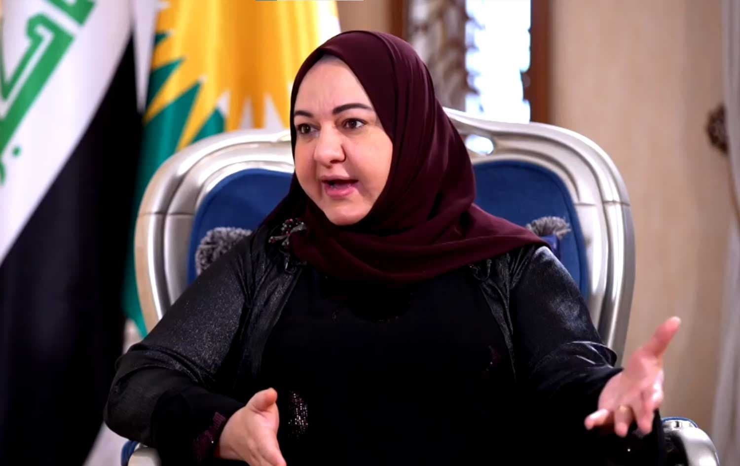 Kurdistan Parliament Speaker Rewaz Fayaq speaks to Rudaw in an interview on April 17, 2023. Photo: Rudaw