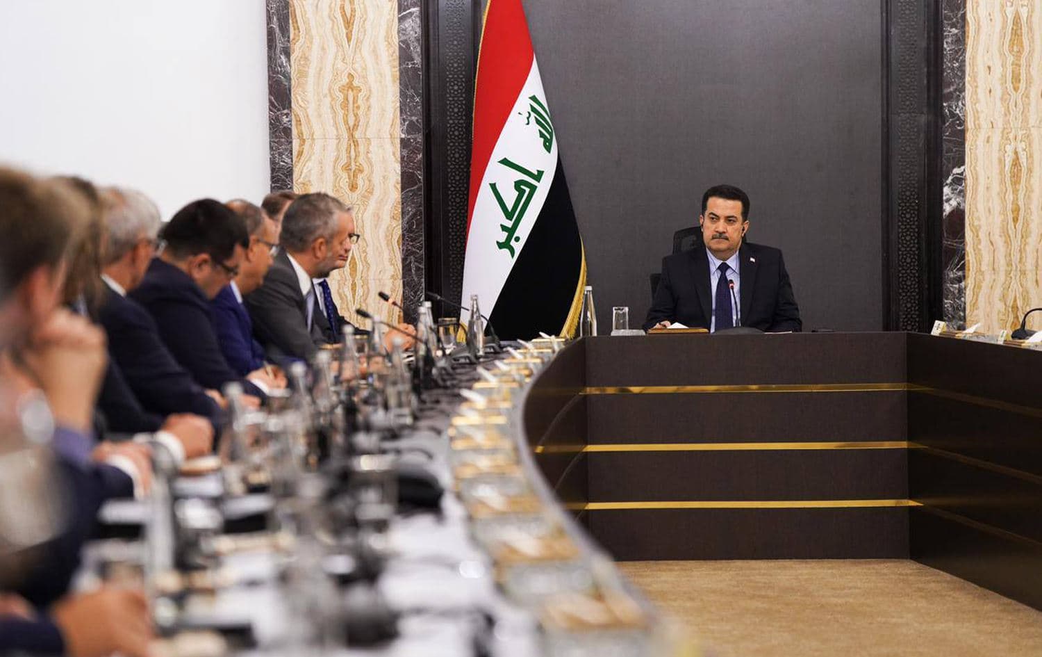 Iraq’s Prime Minister Mohammed Shia’ al-Sudani meeting with representatives of German companies on May 15, 2023. Photo: PM Sudani’s office