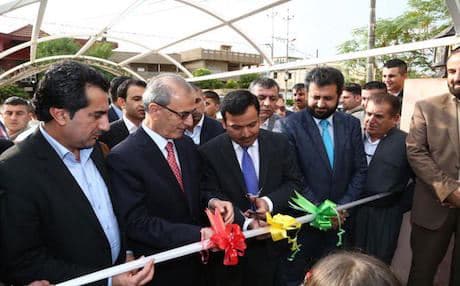 Ribbon cutting at the local office of the Kurdistan Region Parliament. 