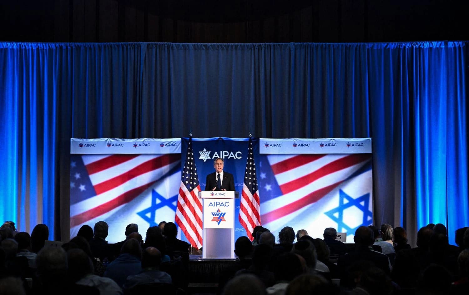 US Secretary of State Antony Blinken delivers remarks at the 2023 American Israel public affairs committee policy summit in Washington, DC, on June 5, 2023. Photo: Mandel Ngan/AFP