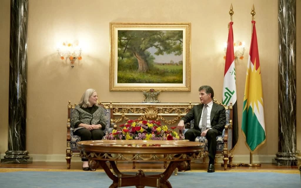کۆبوونەوەی نێچیرڤان بارزانی و ئەلینا رۆمانۆوسکی.