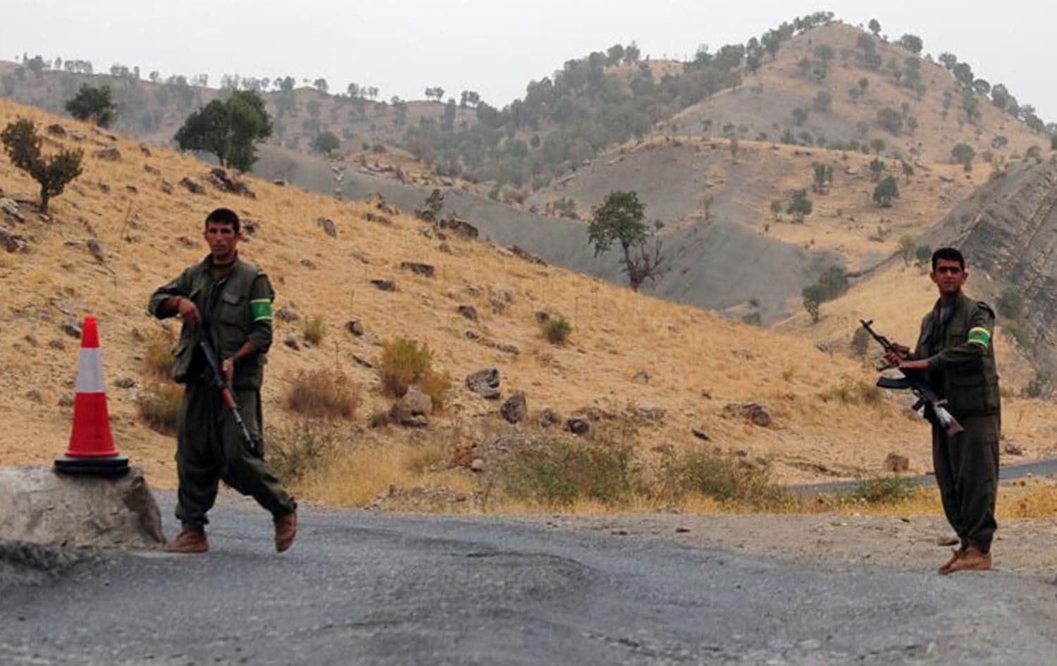 A security checkpoint, near a PKK base in the Qandil Mountains, Kurdistan Region, October 28, 2009. Photo: AFP