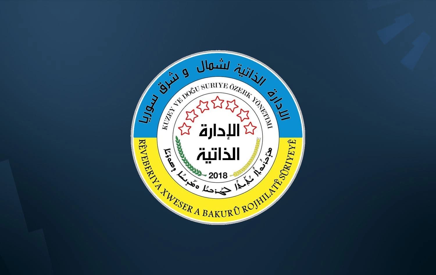 Logo of the  Autonomous Administration of North and East Syria (NES). Graphic: Rudaw