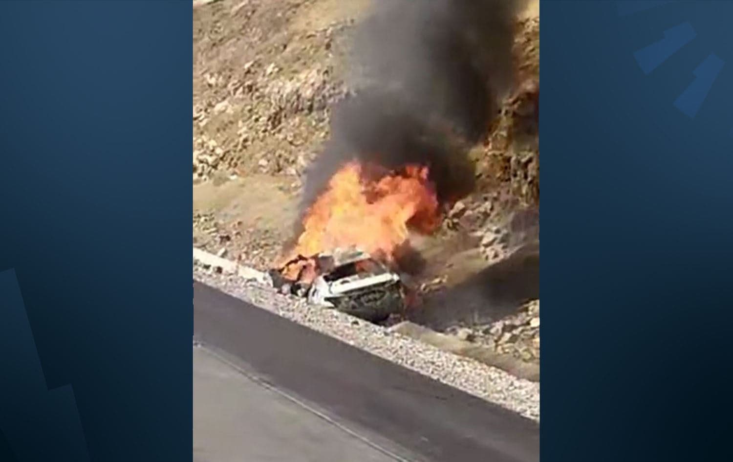 A vehicle hit by an unidentified drone in Sulaimani province on August 11, 2023. Photo: Submitted.