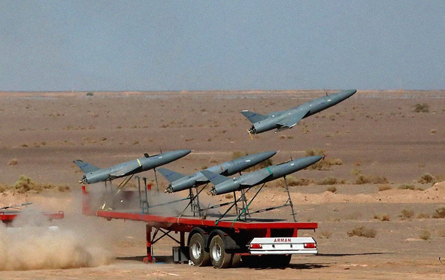 A drone is launched during military drills in this photo released by the Iranian army on August 25, 2022. Photo: Iranian army/AP
