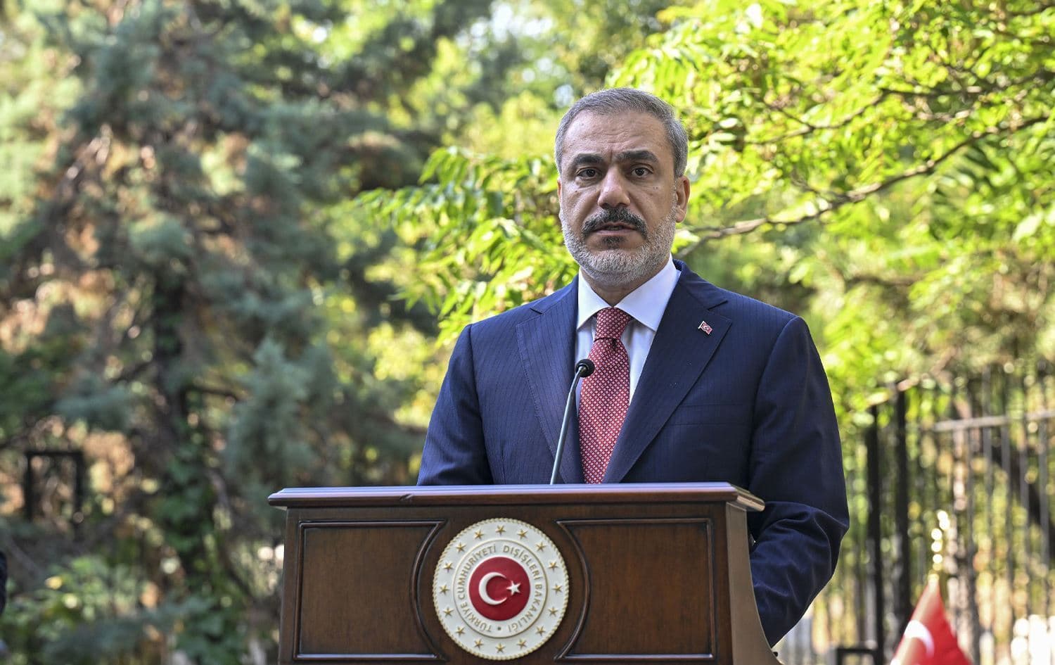 هاکان فیدان، وەزیری دەرەوەی تورکیا. 