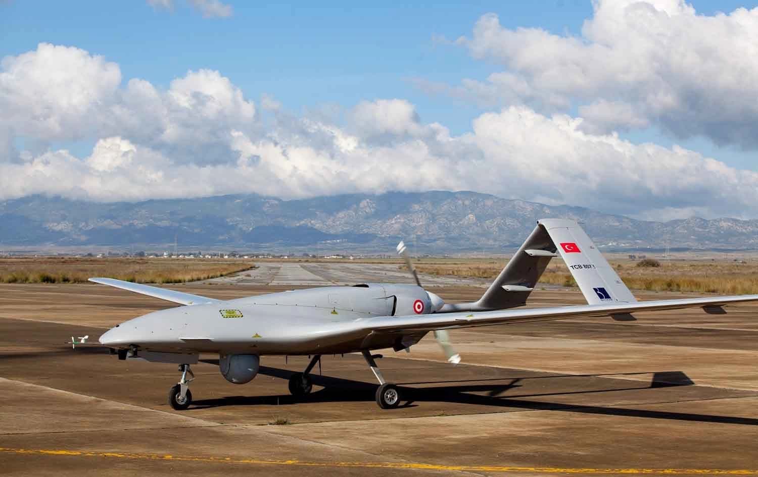 The Turkish-made Bayraktar TB2 drone on December 16, 2019. Photo: AFP