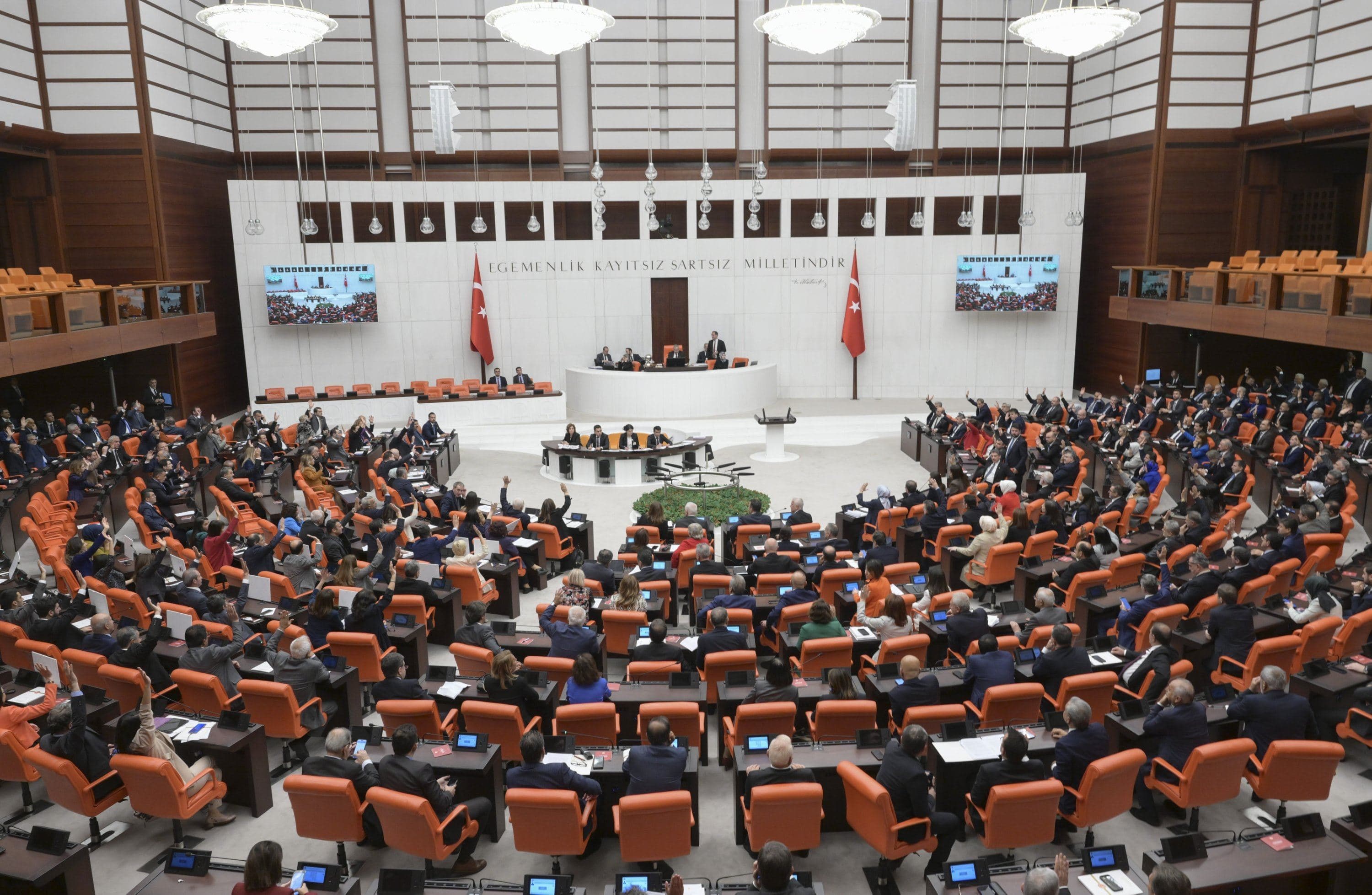 Turkish parliament meeting on October 17, 2023. Photo: AA