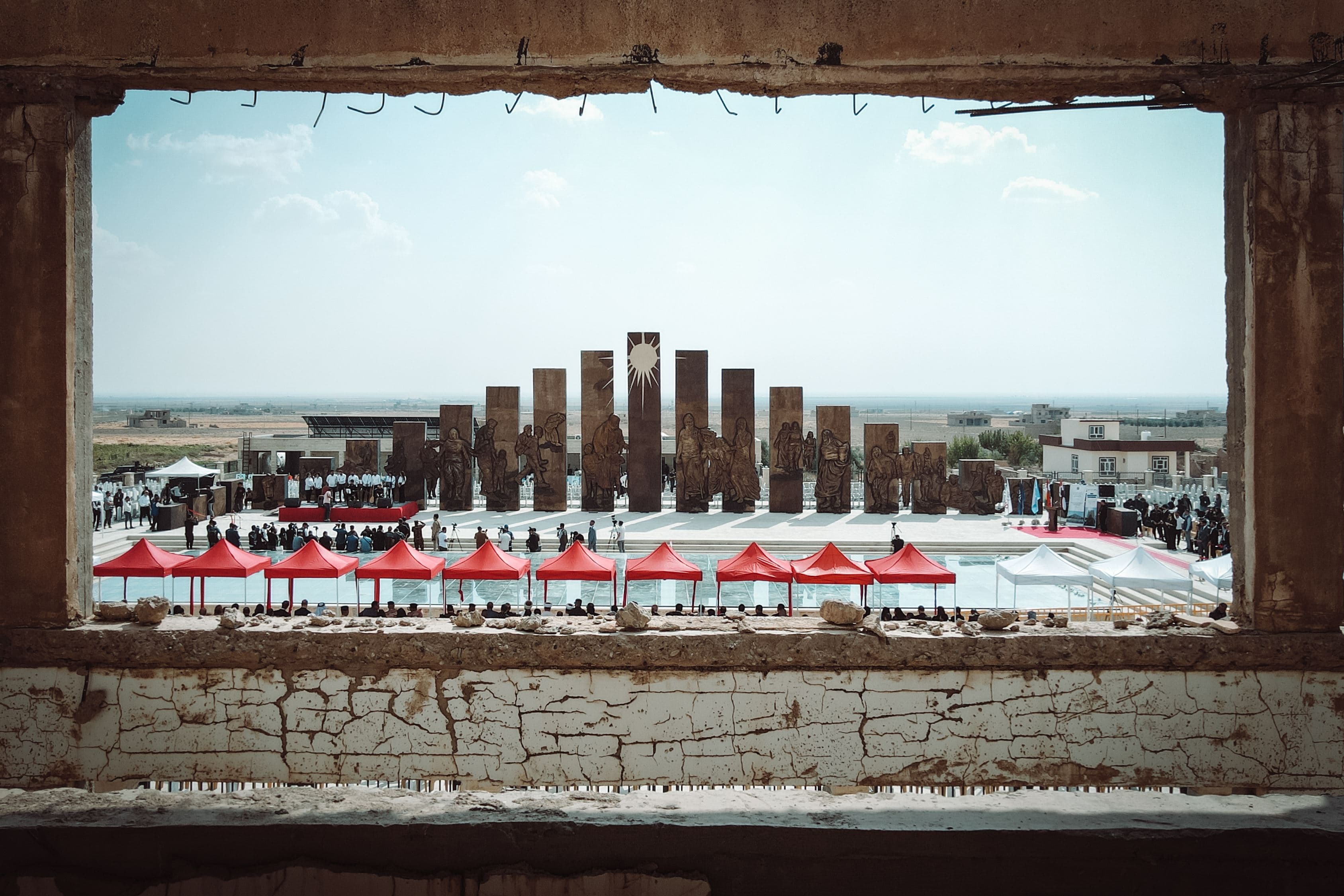 A memorial commemorating the Yazidi people’s genocide at the hands of the Islamic State (ISIS). Date: October 18, 2023. Photo: Bilind T. Abdullah/Rudaw