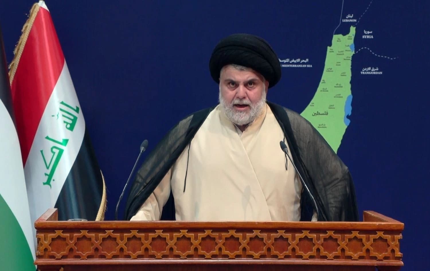 Iraq’s influential Shiite cleric Muqtada al-Sadr. Photo: Sadr's office/Screengrab