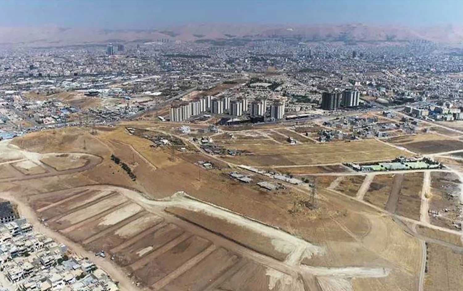 دیمەنێکی سلێمانی لە ئاسمانەوە، وێنە - رووداو