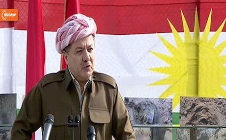 Kurdistan Region President Massoud Barzani calls for the defeat of ISIS in Kobane.