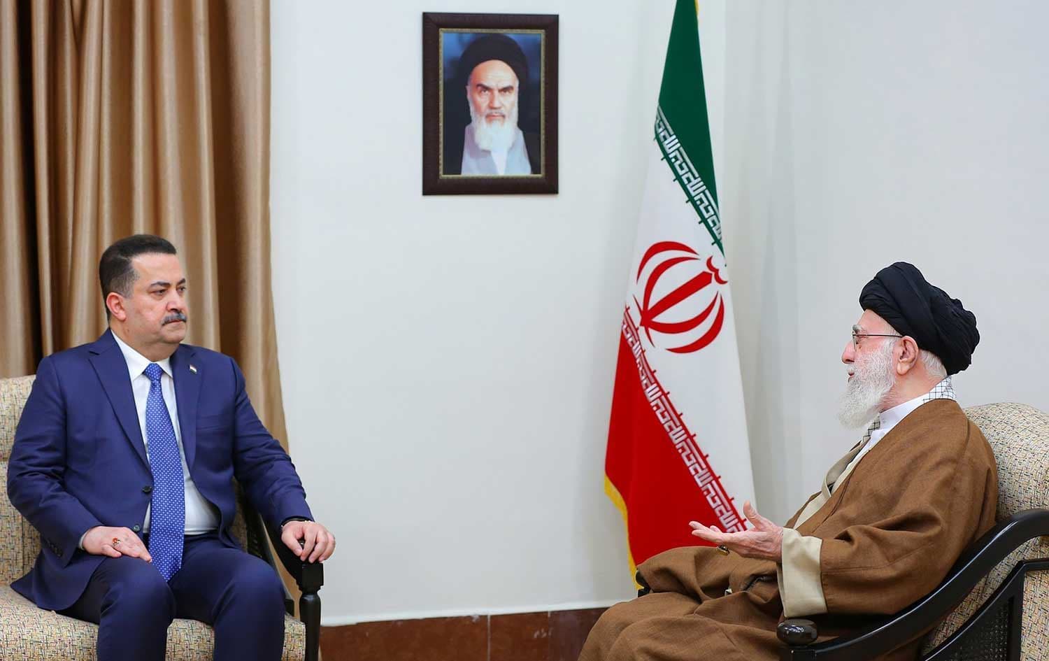 İran'ın dini lideri Ali Hamaney, Tahran’da Irak Başbakanı Muhammed Şiya es-Sudani’yi kabul etti
