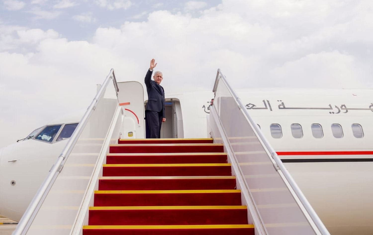 Iraqi President Abdul Latif Rashid heading to Saudi Arabia to participate in joint Islamic-Arab summit in Riyad on November 11, 2023. Photo: Iraqi Presidency