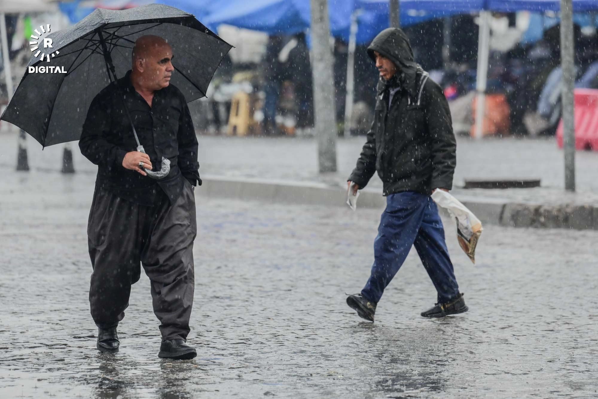 Raining in Erbil on November 15, 2023. Photo: Rudaw 
