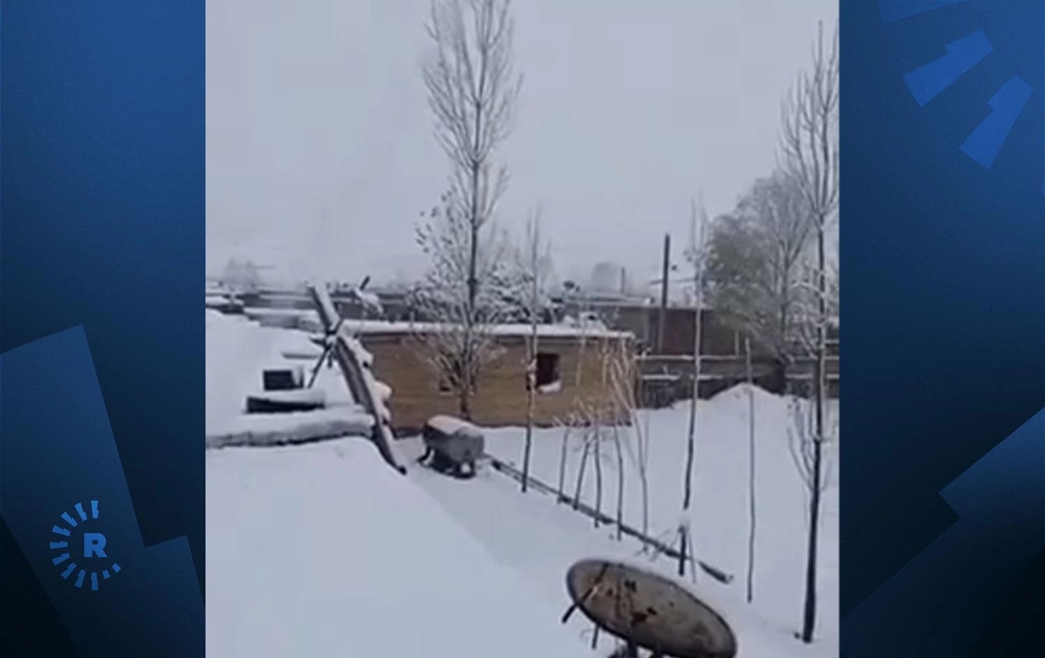 بەفربارینی رۆژی هەینی لە گوندی ئەلندی پارێزگای خۆی رۆژهەڵاتی کوردستان