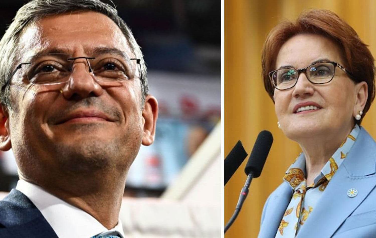 CHP Genel Başkanı Özgür Özel ile İYİ Parti Genel Başkanı Meral Akşener