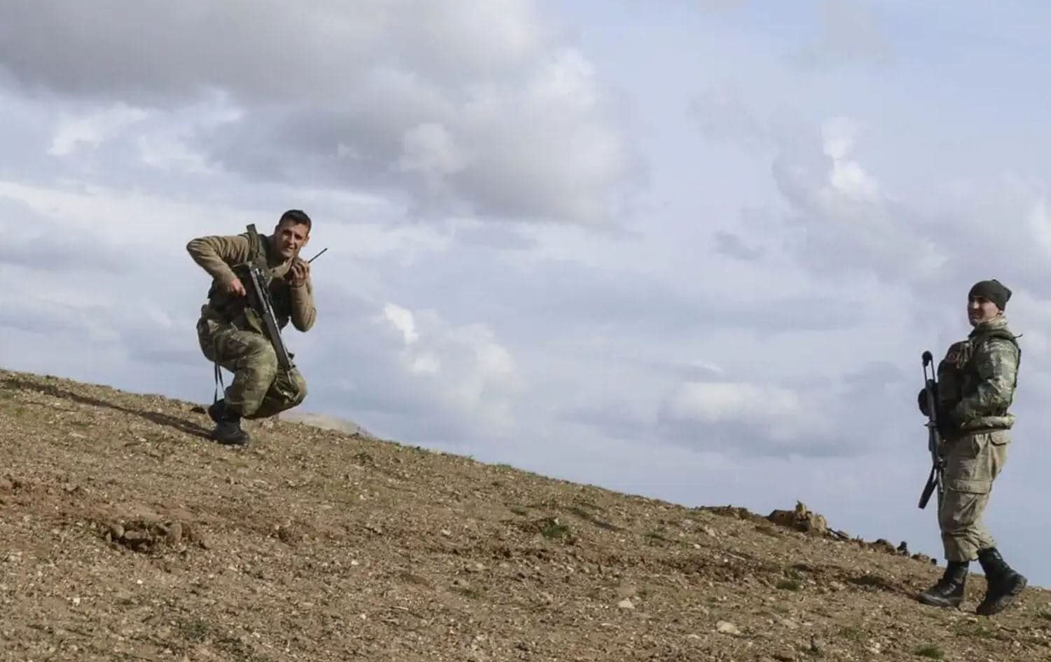 Turkish soldiers take position during an operation against Kurdistan Workers Party (PKK). File Photo: AFP