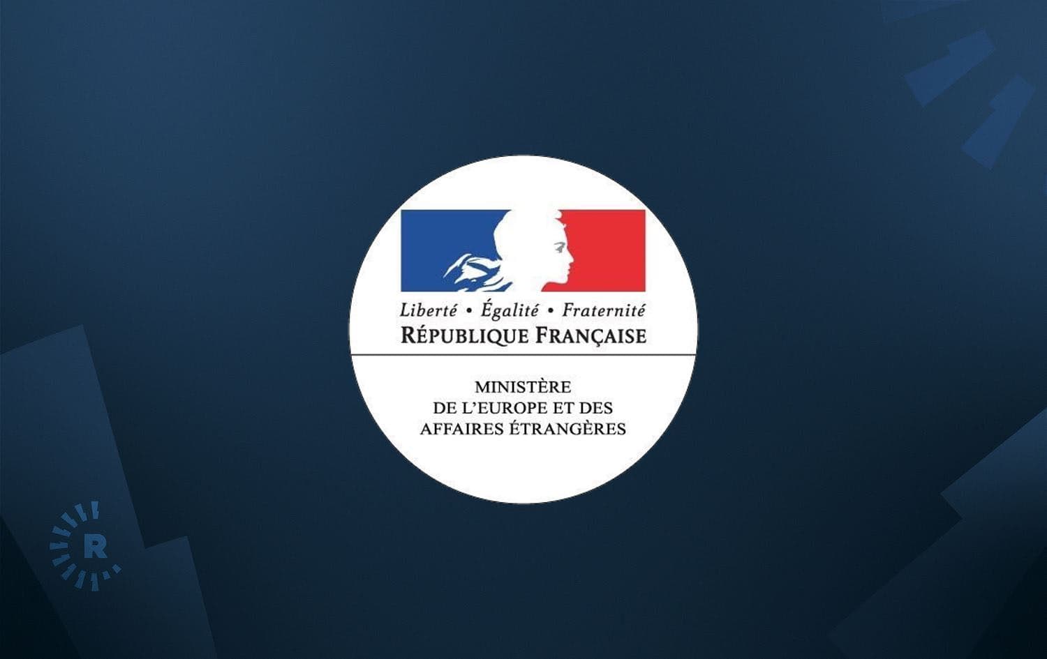 Logo of the French foreign ministry. Graphic: Rudaw