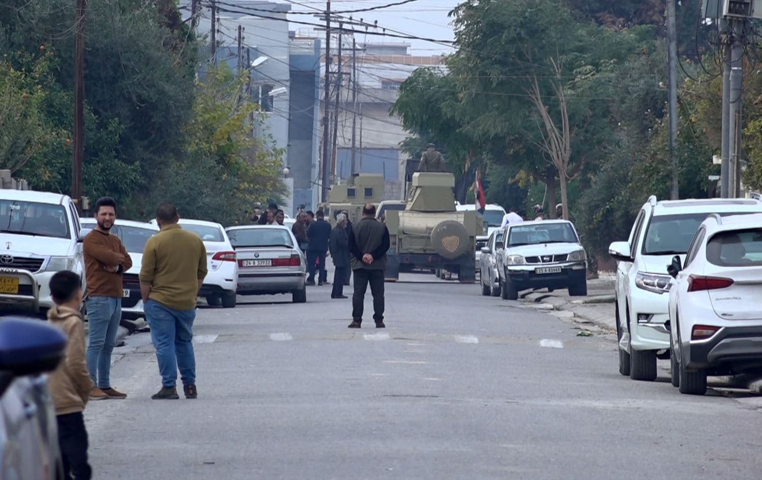 Iraqi army tanks in Kirkuk's Newroz neighborhood on January 3, 2024. Photo: Rudaw/screengrab