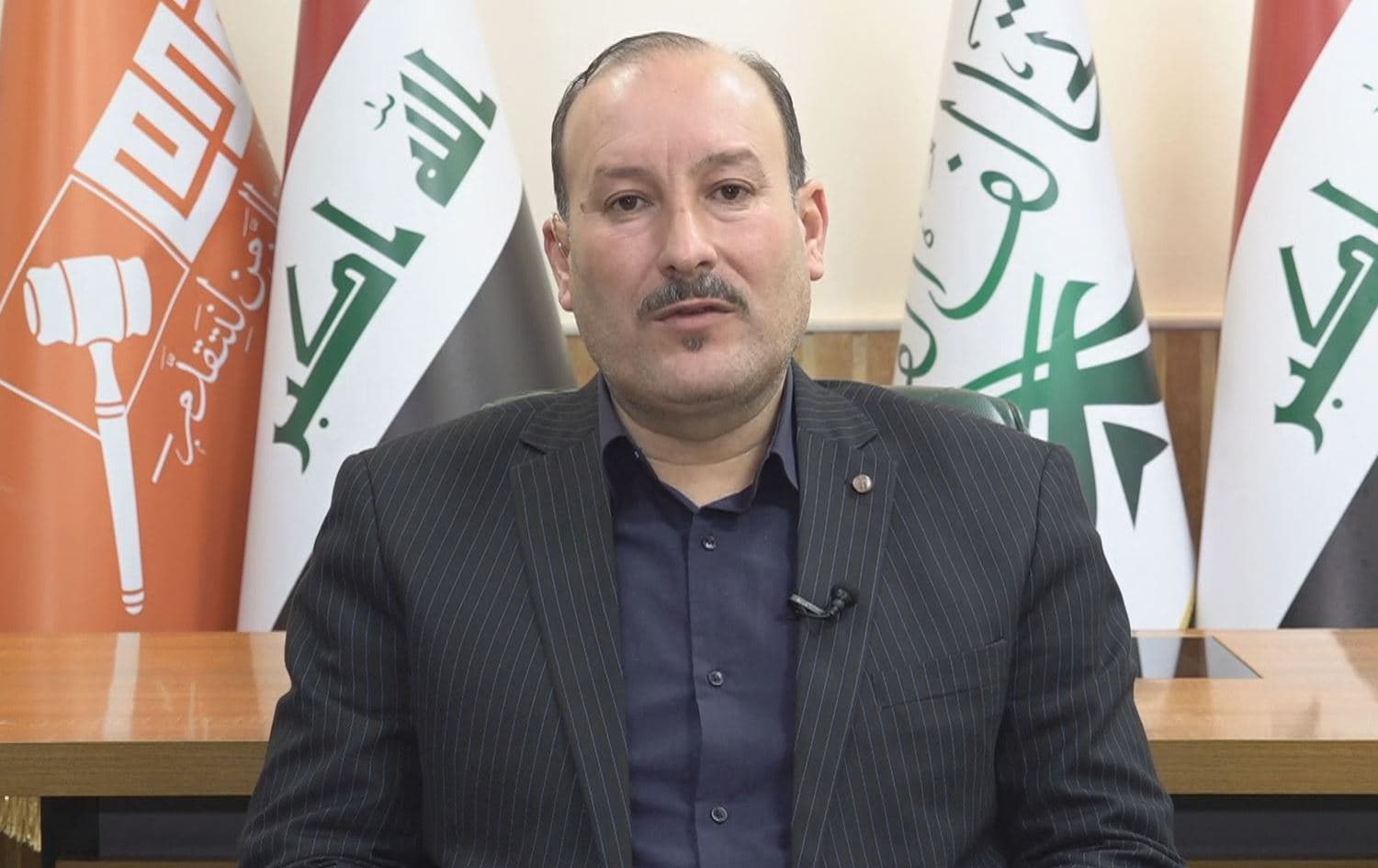 Raad Salih al-Jabouri, head of the Arab coalition in Kirkuk’s public office, in an interview with Rudaw on December 4, 2024. Photo: Rudaw