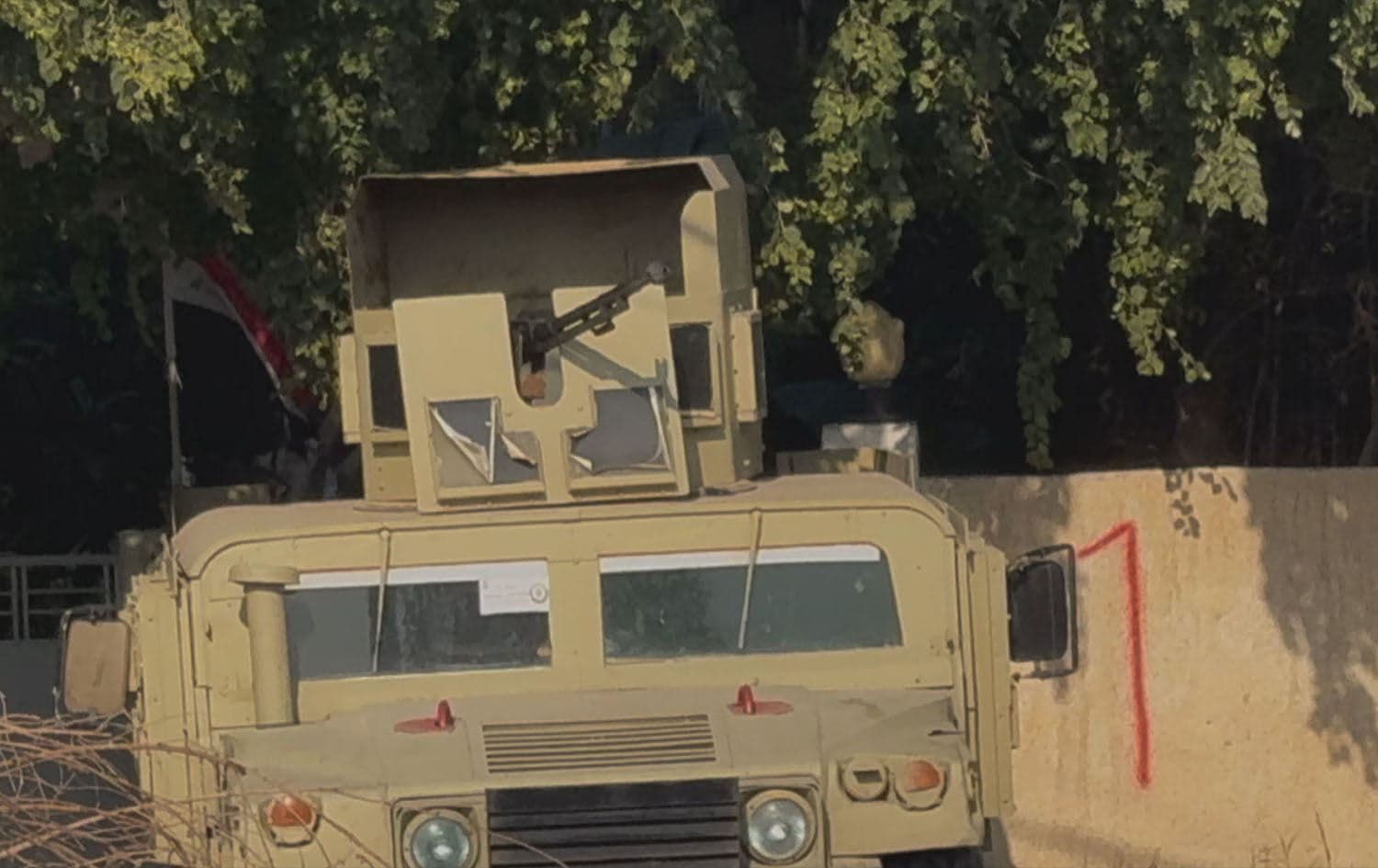 An Iraqi army vehicle in Kirkuk's Newroz neighborhood. Photo: Rudaw